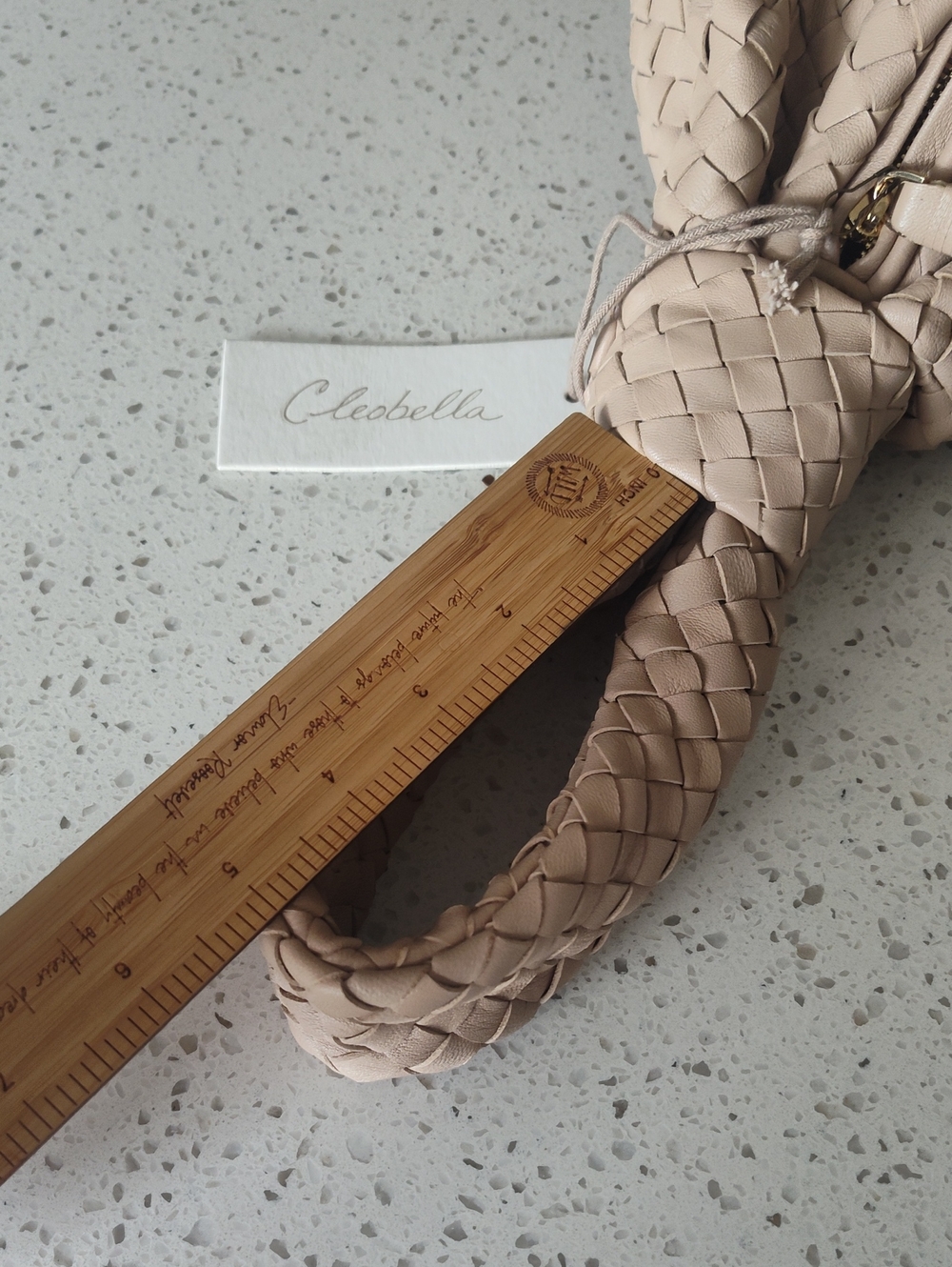 Cleobella Celine Woven Lamb Leather Top Knot Design Handbag - Picture 7 of 8